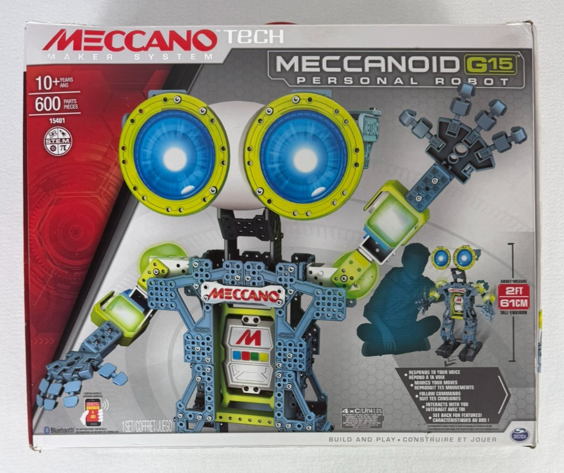 Meccano Meccanoid G15 Personal Robot Kit 600+ pcs Incomplete As-Is