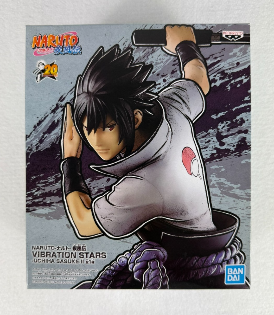 Naruto Vibration Stars Sasuke Uchiha II Figure Bandai Banpresto 20th Anniv