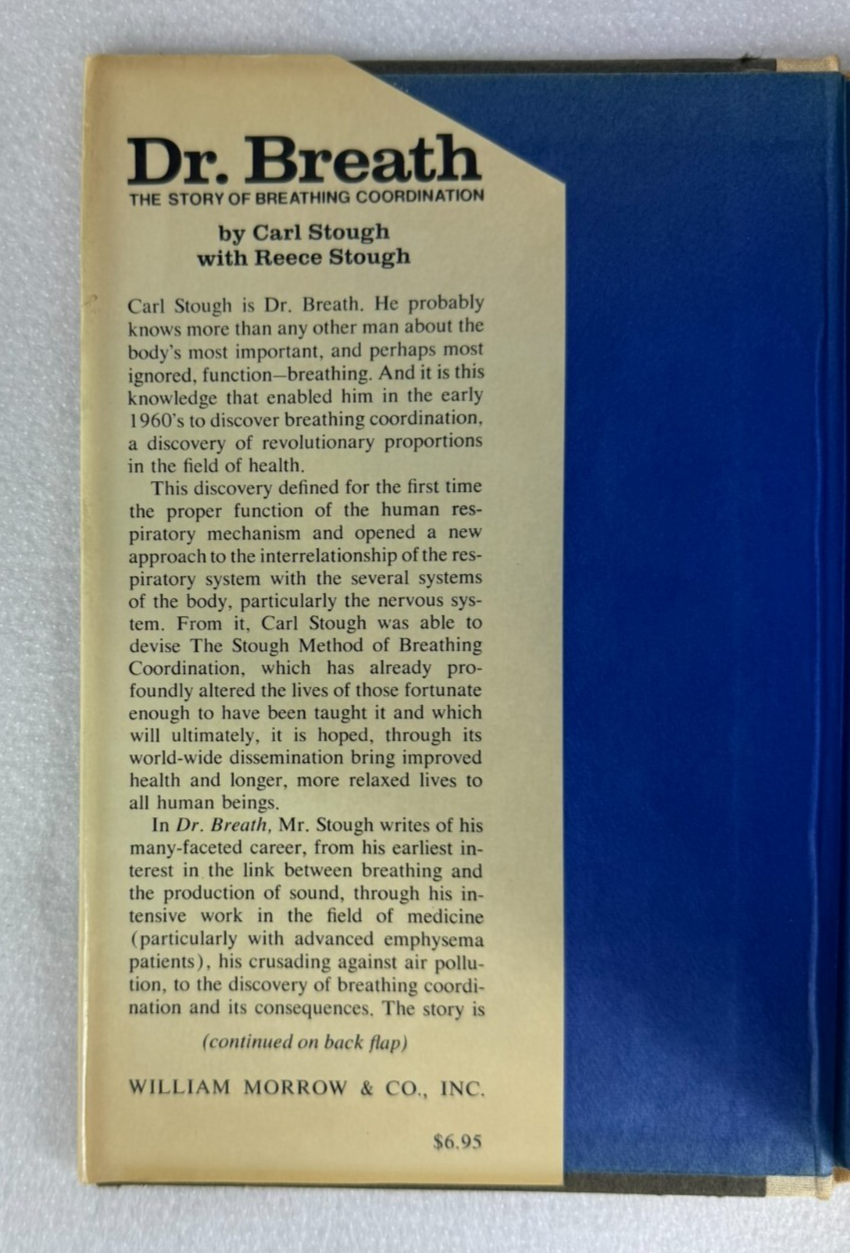 Dr. Breath: Story of Breathing Coordination Carl Stough 1970 HC DJ First Ed