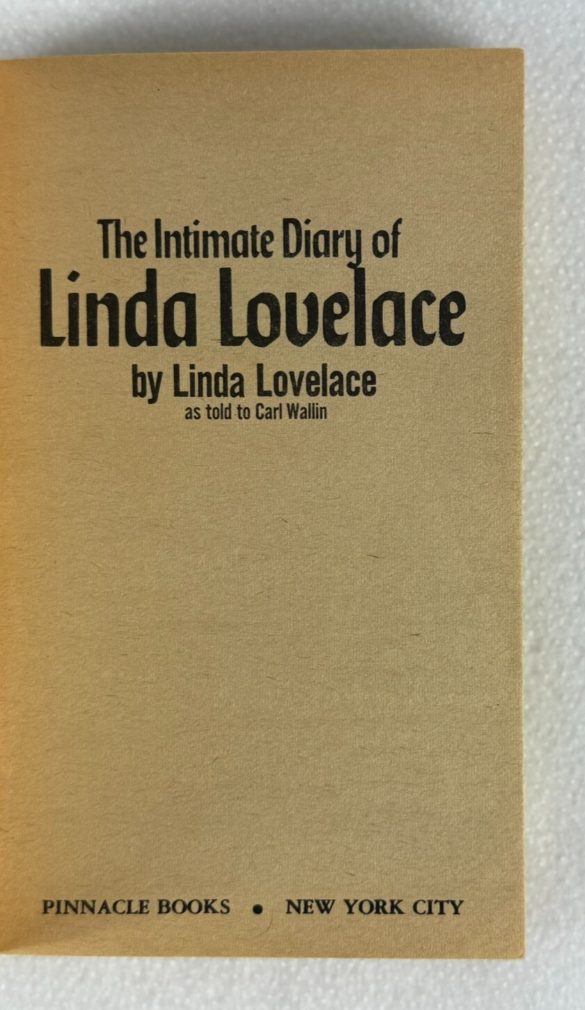 The Intimate Diary of Linda Lovelace 1974 1st Printing w/ Foldout Photo