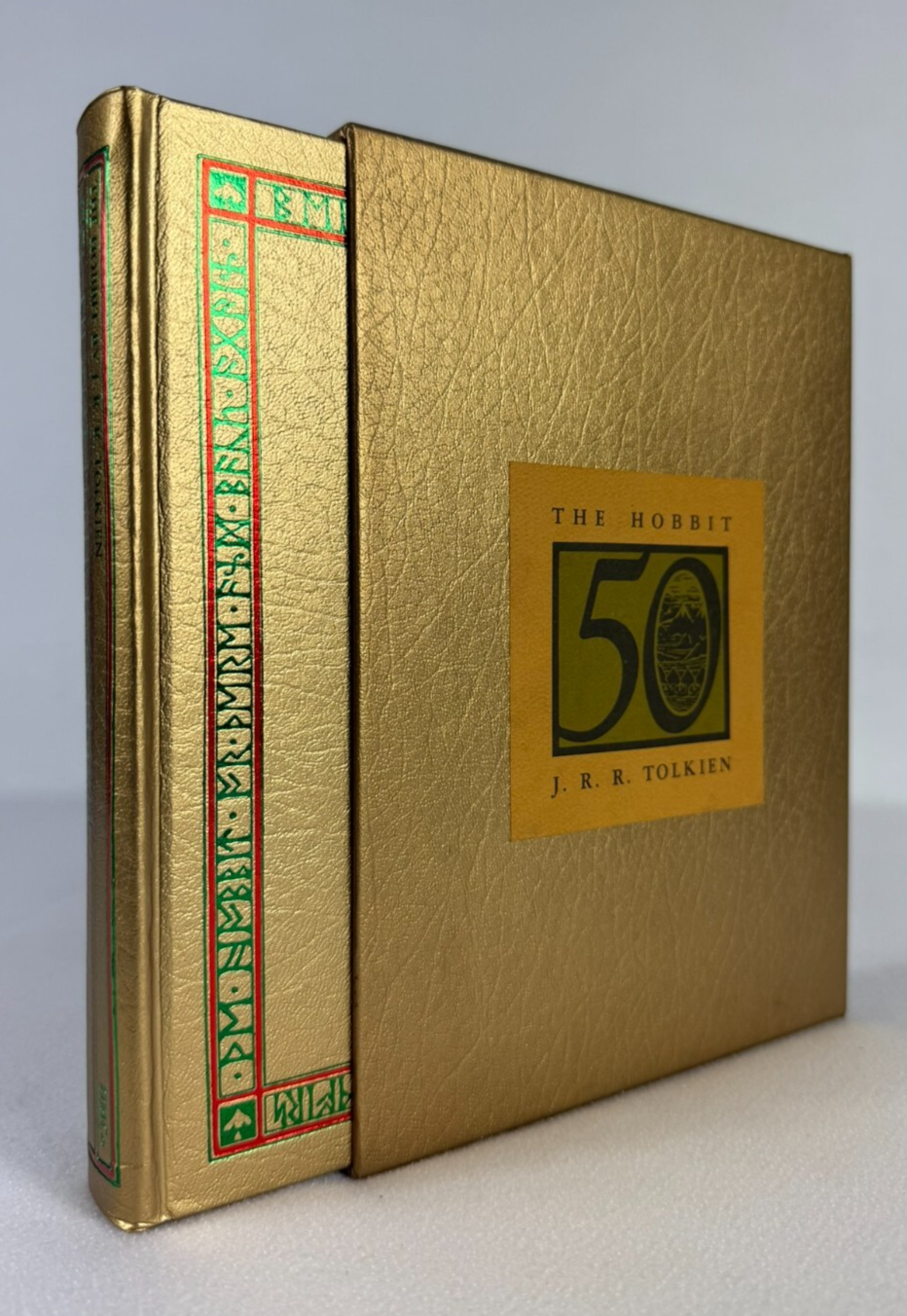 The Hobbit 50th Anniversary Edition J.R.R. Tolkien Gold Slipcase 1987 BOMC