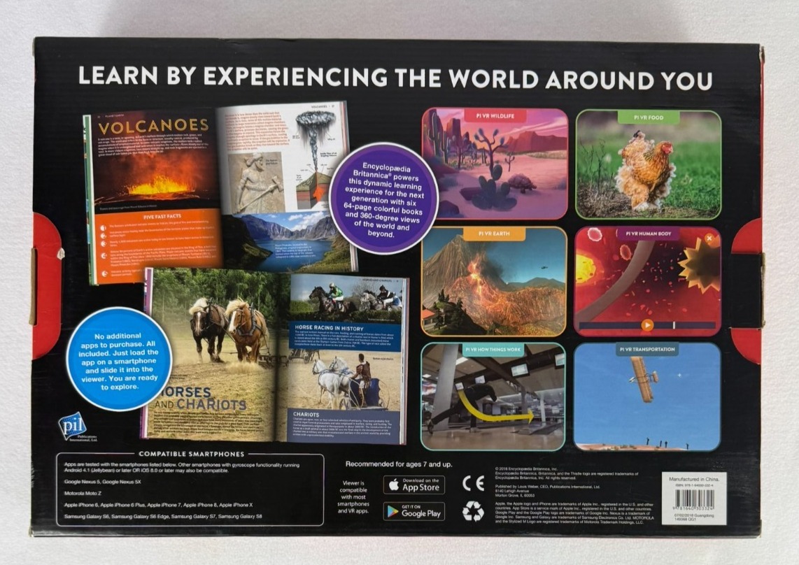 Britannica Virtual Reality Science Kit w/ 6 Books & VR Viewer Complete