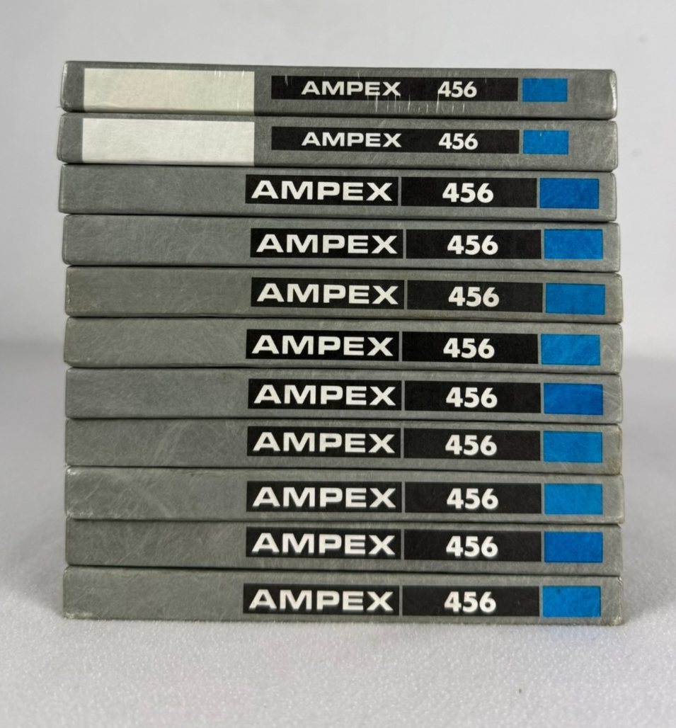 Lot of 11 Ampex 456 Grand Master Studio Mastering Audio Tapes New & Used