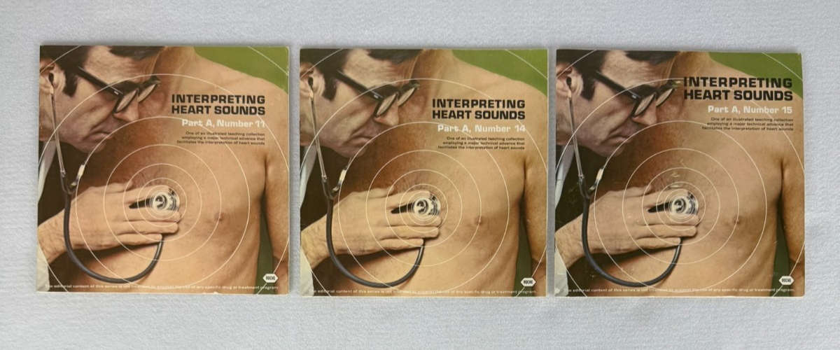 Interpreting Heart Sounds – Roche Laboratories Vinyl Record Set (3) Medical