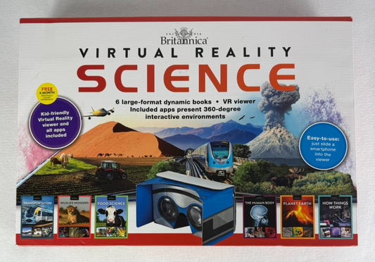 Britannica Virtual Reality Science Kit w/ 6 Books & VR Viewer Complete