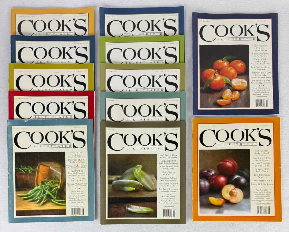40 Cook’s Illustrated Magazines 2002–2015 Partial Complete Lot Back Issues