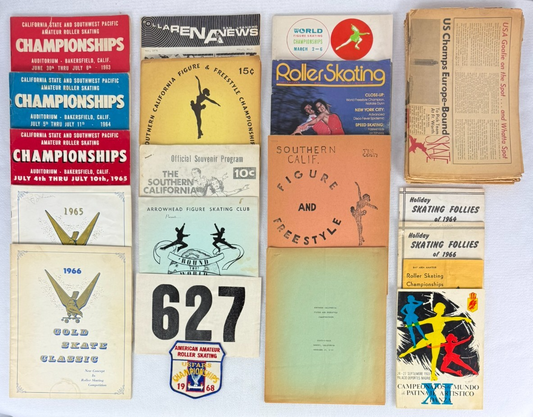 Vintage Roller Skating Ephemera Lot | 1950s–1970s Programs, News, Numbers